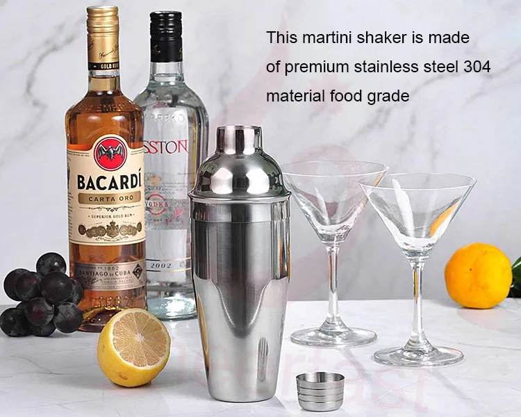 Custom Strainer Martini Shake Cup Food Grade Stainless Steel Bar Tools