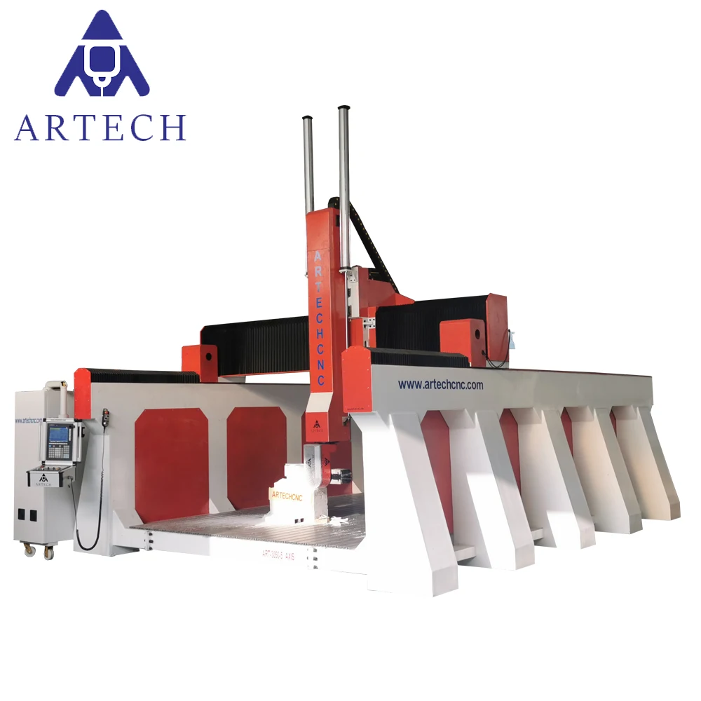 ARTECH 3050 5 Axis Atc Cnc Router Milling Machine with air Cooling Spindle