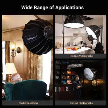 SmallRig Parabolic Softbox Quick Release, Parabolic Softbox, Compatible with SmallRig RC 120D/RC 120B/RC 220D/RC220B and Other detail image