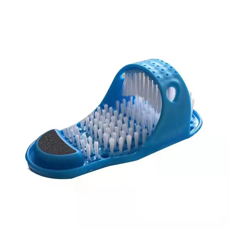 Wholesale Trp+pvc/wooden Funny Foot Scrubber Brush Blue Slippers ...