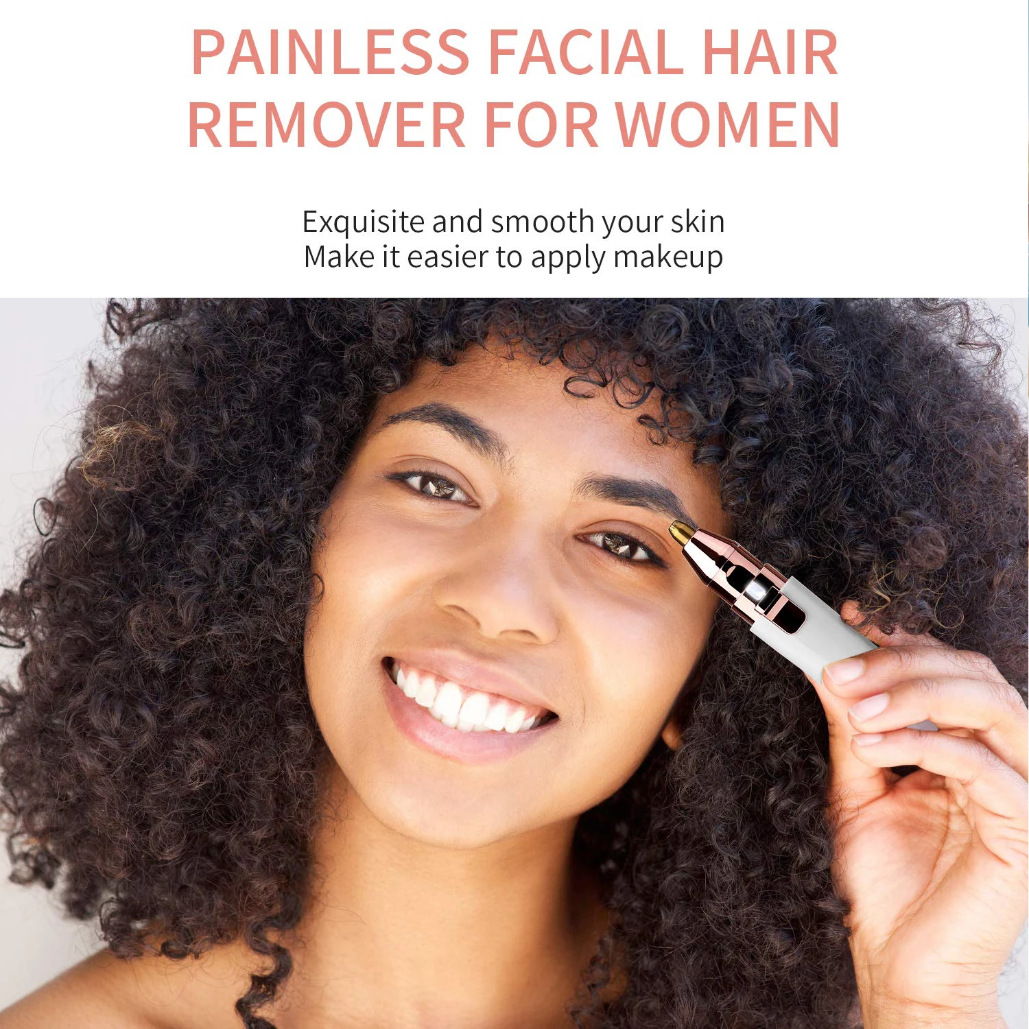 Портативный Перезаряжаемый металлический триммер с двойной головкой, Электрический мини-триммер для бровей, регулируемое средство для удаления волос, Женская бритва для бровей