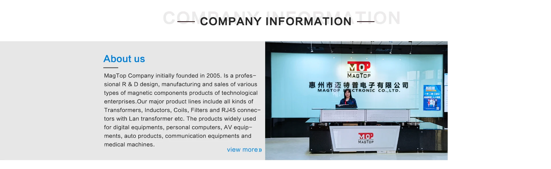 Shenzhen Magtop Technology Co., Ltd. - RJ45 Connectors, Power 