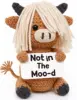 ตุ๊กตาผ้าถักโครเชต์วัวไฮแลนด์ขนยาว Moo-d