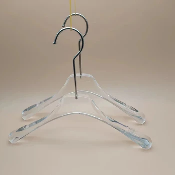 Clear acrylic hangers for suit- customized Logo for free swimwear hanger shirt hangers