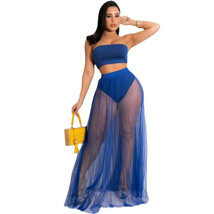 Venta al por mayor de las mujeres de dos piezas falda Maxi vestido