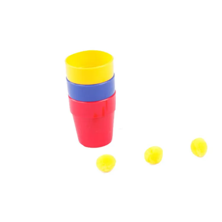 Eco-friendly material cup and ball magic prop trick for promotional sales