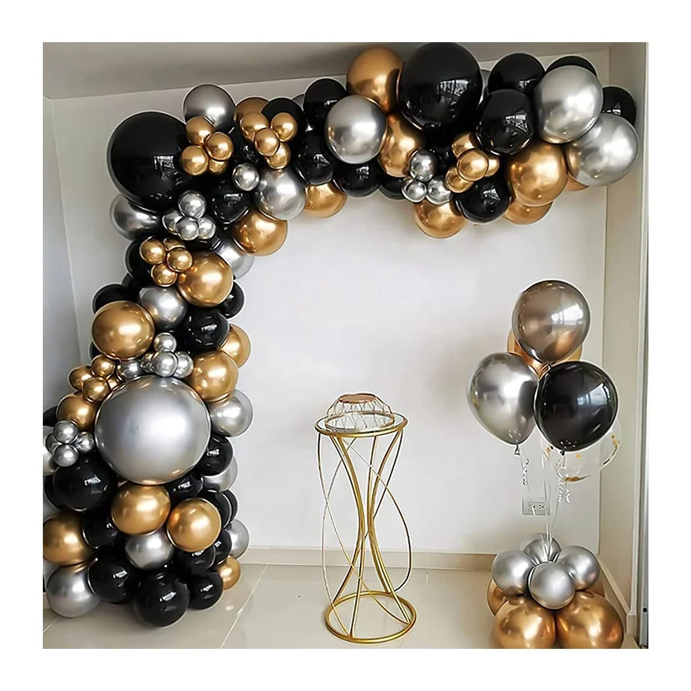 Premium Party Decorations Shiny Gloss Chocolate Chrome Black Gold And 