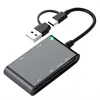 Gris (USB A + tipo C)