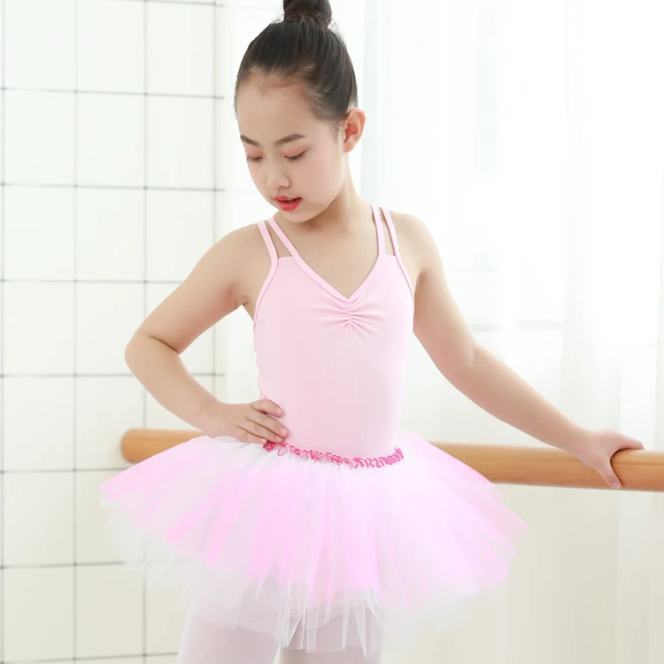 Kids Girls Gymnastics Ballet Dress Leotard Tutu Skirt Party Dance Wear Costume 