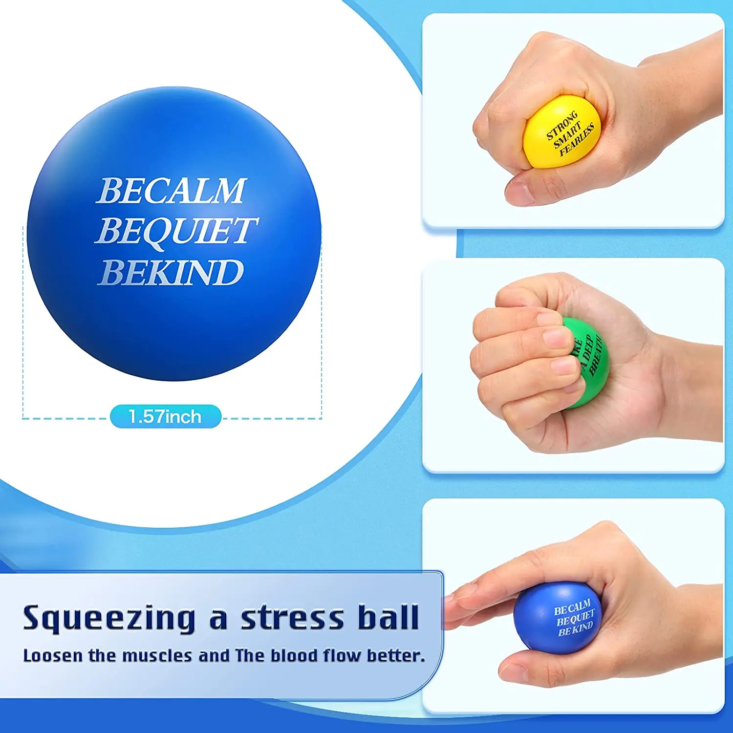 Customized Shape Stress Ball Anti-stress Pu Rainbow Color Stress Relief ...