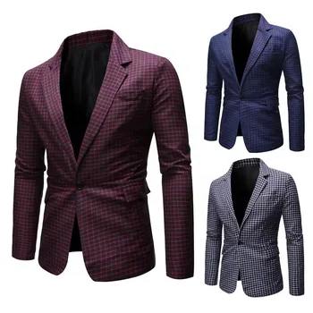 Men's Blazer Casual Sport Coats Slim Fit One Button Suit Jacket Lightweight Sports Jacket