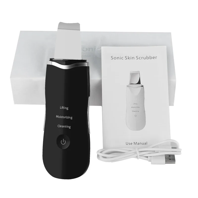 New Ultrasonic Skin Scrubber Face Exfoliating Pores Spatula Facial