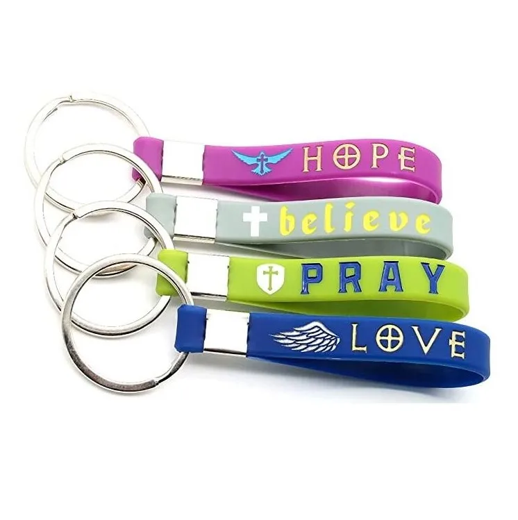 RTS Christian Inspirational Bible Keychains / Wholesale Bulk Religious Keyrings / Church Gifts Supplies Baptism Party Favors