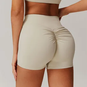 Custom Logo Wholesale High Waist Breathable Seamless Sportswear Women Yoga Pants Short Women's Workout Fitness Yoga Leggings