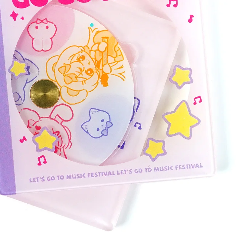 Vograce Low Moq Custom Kpop Double Side Display Colored CD Case Acrylic Keychain_voghion.com