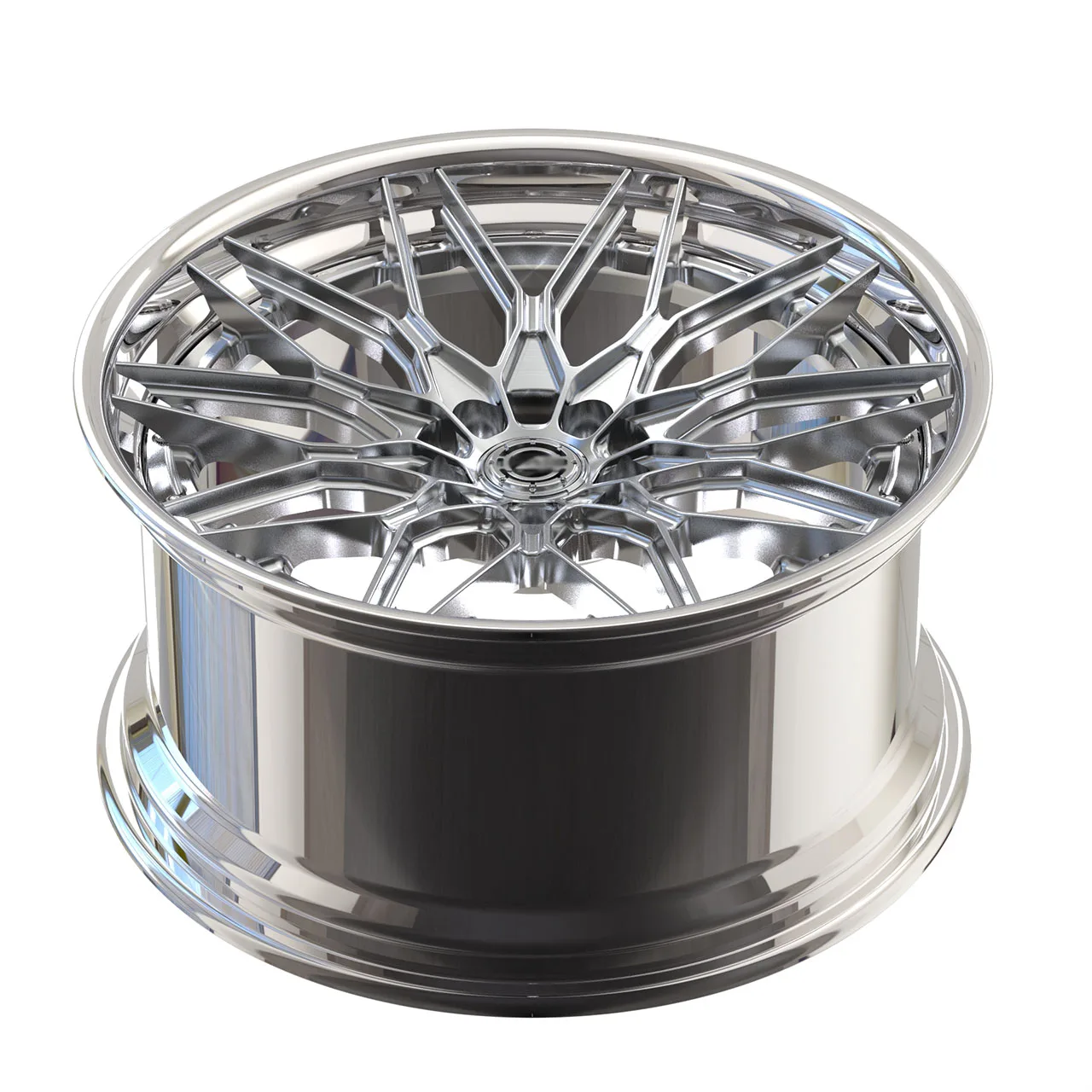 2 Piece Forged Brushed Polished 5x120 5x112 5x114.3 18 19 20 21 22 Inch Wheel for Racing Car Wheel manufacture