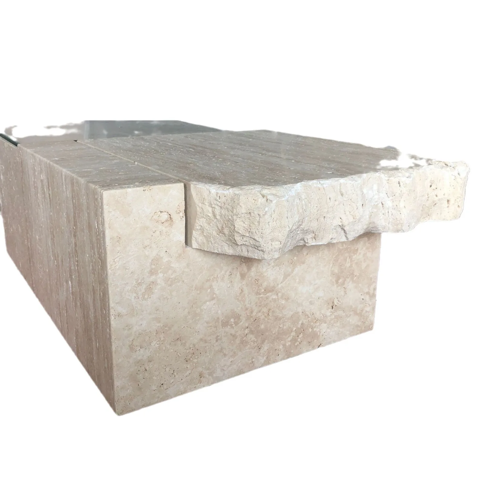 product natural stone wabi sabi travertine coffee table marble for interior-5