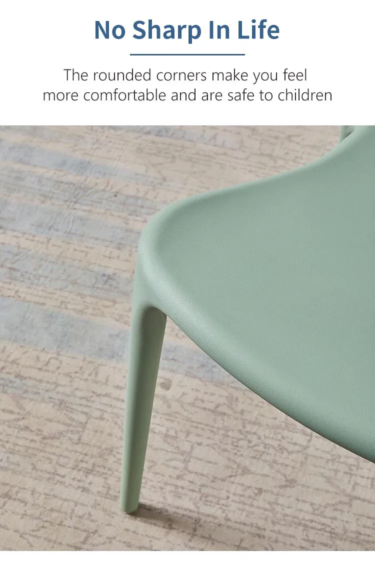 Nordic Stackable Dining Plastic Chairs Modern Garden White Chair For