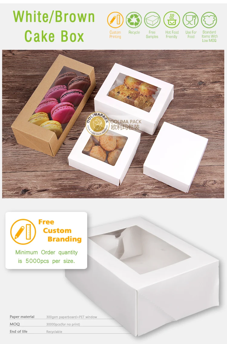 Custom Printing Take Away Paper Packaging Boxes For Donuts, Folding Mini Donuts Packaging Box one or Two donut packaging boxes factory