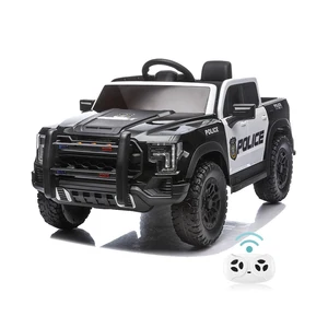 Police Car for Kids Aged 2-7 Years Old to Drive 12V Electric Cars for Children Pickup Truck