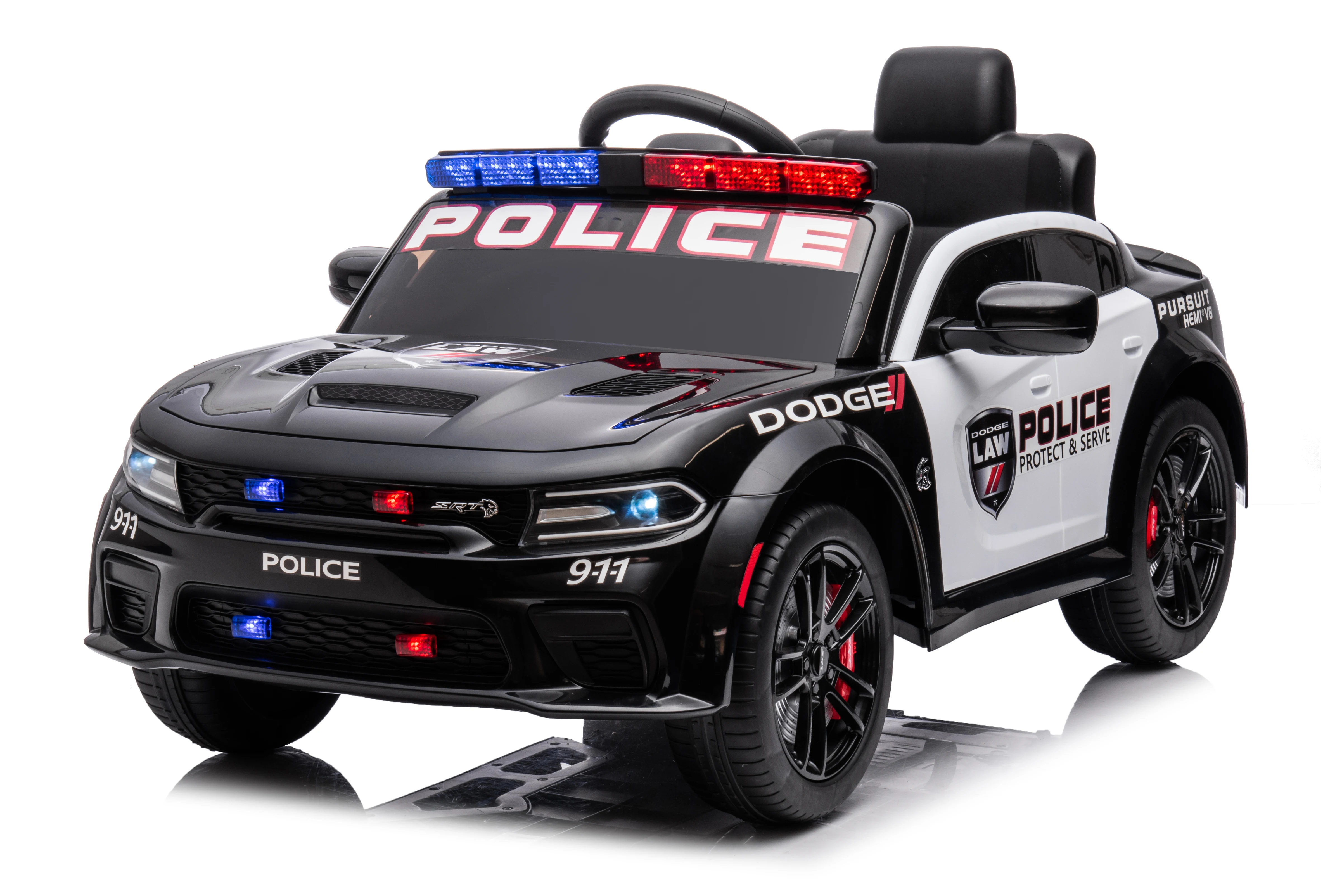 電動乗用カー プロポ付き DODOE LAW CHILDREN アメリカンポリス 児童用 子供 キッズ 2603LT053 AIJYU TOYS（アイジュトイズ） 電動乗用ラジコン ポリスカー