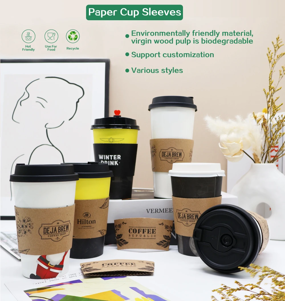 Hot Sale Reusable Coffee Cup Sleeves Custom Printed Coffee Reusable Cup ...