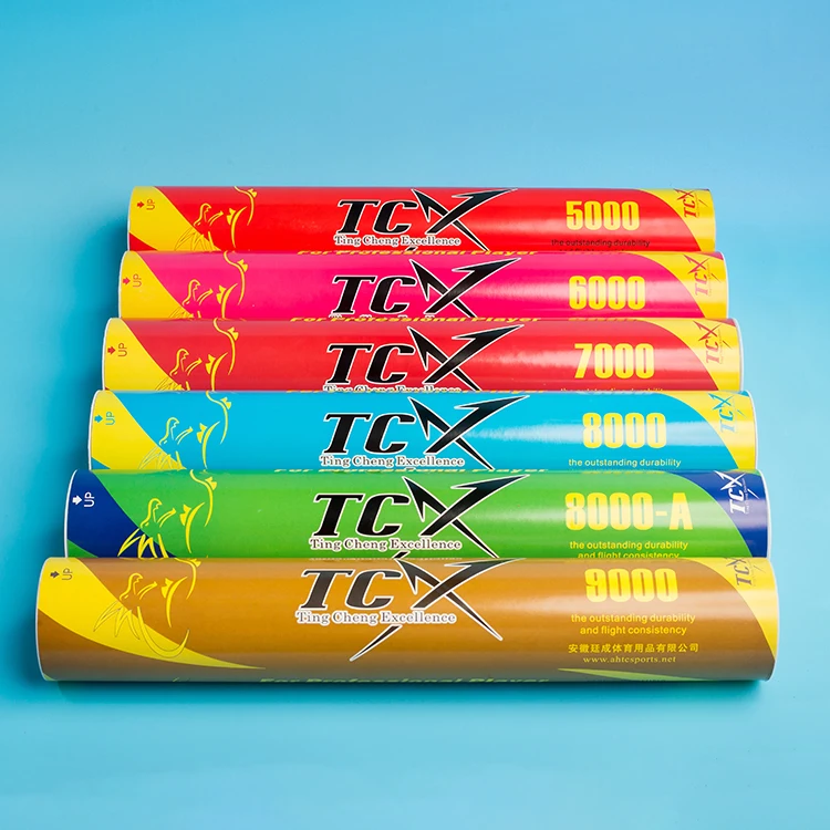Factory Supply Good Grade Goose Feather TCX 6000 Most Durable  Badminton Shuttlecock