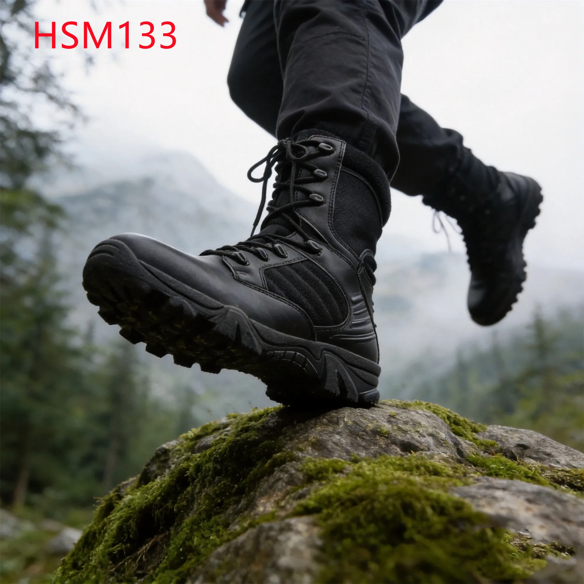 LXG,toughest Environments Hua Singh Leather Combat Boots Support System Design Tactical Gear Boots with Speed Hook HSM133