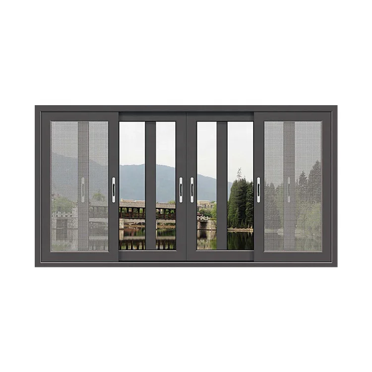 Aluminium Sliding Windows Horizontal Window From China Stainless Steel Standard Aluminum Window Modern Aluminum Alloy Soundproof