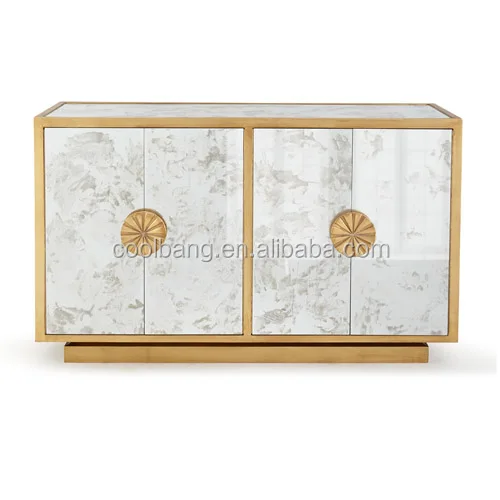 Coolbang Living Room Customized Mirrored Furniture Antique Sideboard Cabinet