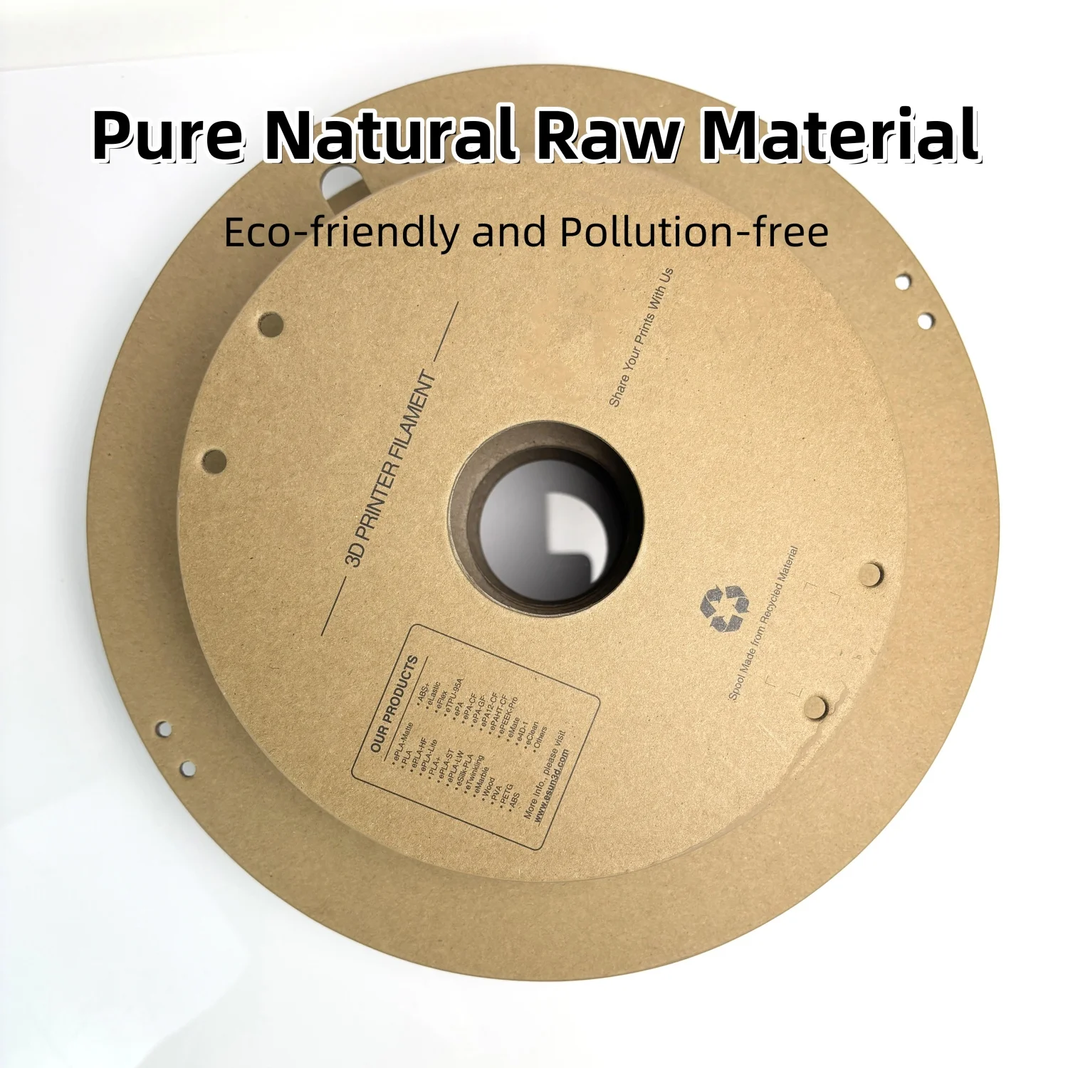 Eco-friendly Biodegradable Customized Reel Empty Cardboard Empty Ribbon Spool for 3D Printer Filament