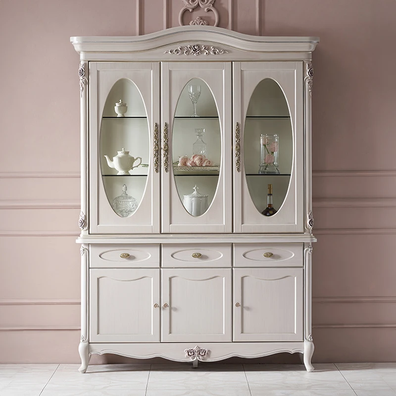 Витрина из стекла и дерева винный шкаф роскошный боковой высококачественный дизайн классический буфет