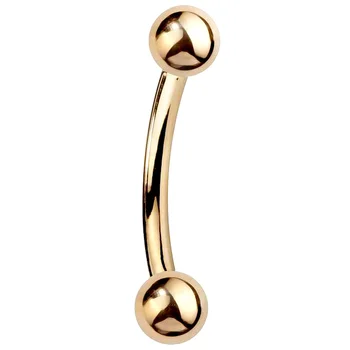 Gold Curved Barbell Piercing