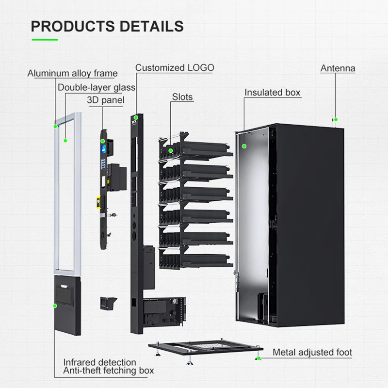 TCN Drink Snack Vending Machine Customized Snackautomaten Vending Export to Europe