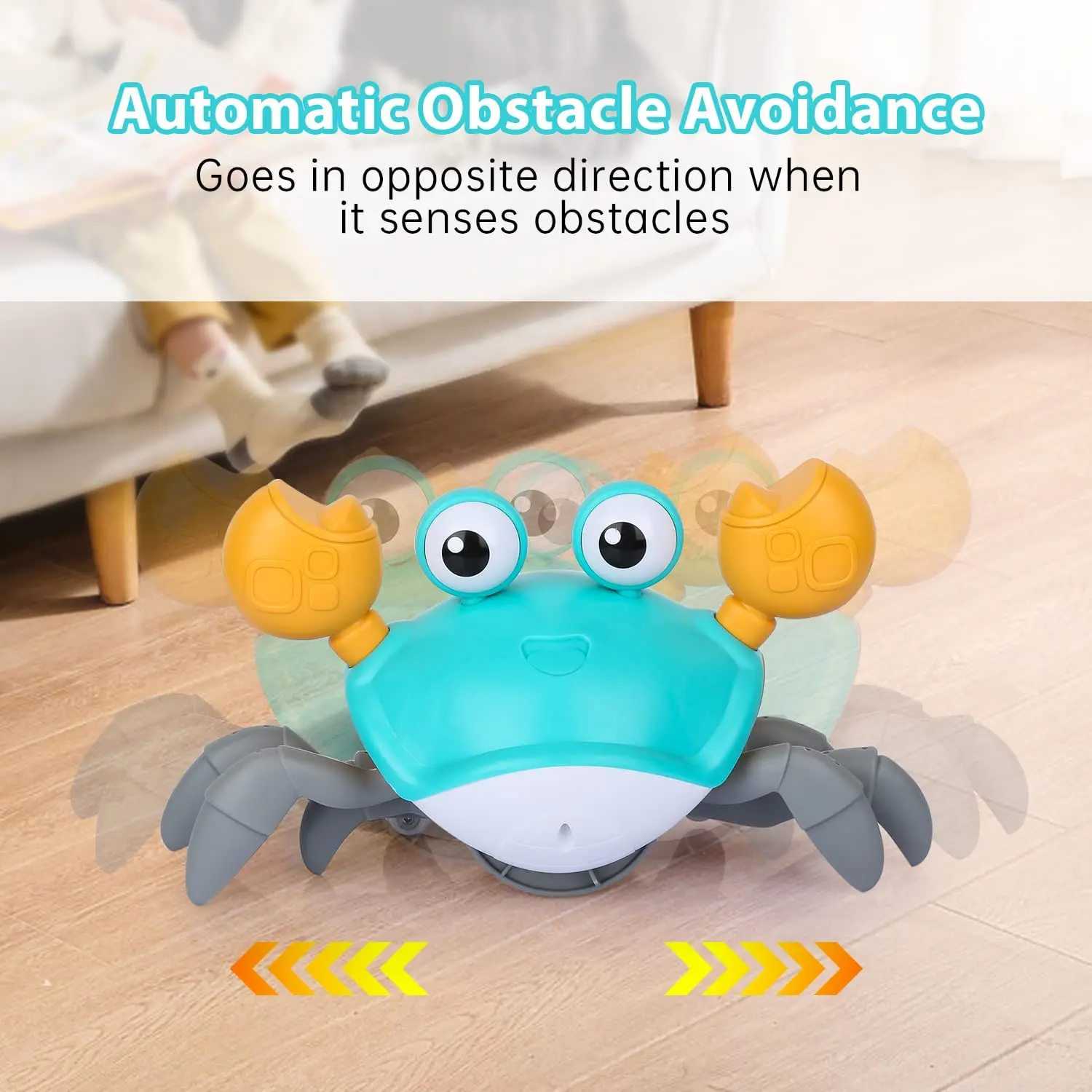 Dadi 2023 Summer Pull Walking Electronic Tummy Time Crab Dancing Green ...