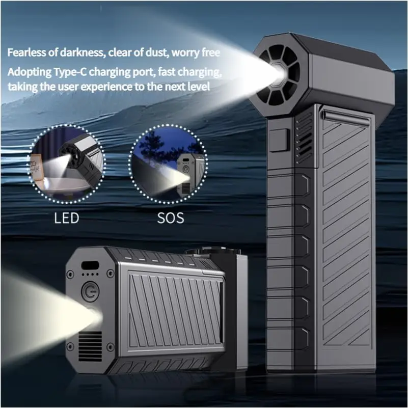 Barbershop Clean Clipper Blade Jet Fan Compressed 131000RPM Air Duster ...
