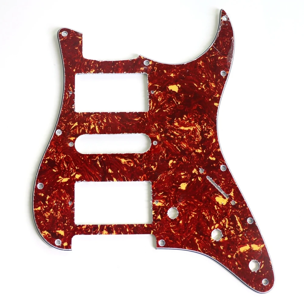 Tortoise Red Custom 4 Ply Guitar Pickguard Compatible With Strat Guitar SSS