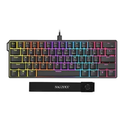 AjazzNK61 Wired Gaming Keyboard 8K Polling Rate Low Latency RGB