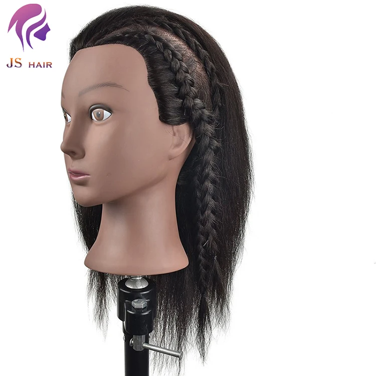 Afro American Woman Cosmetology Mannequin Manikin Human Hair Dolls