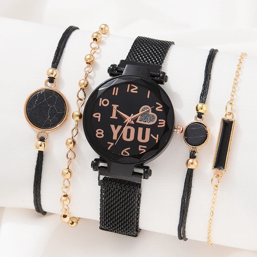 Montre-bracelet Femme Frenzy - Motif Peace, Hearts, Stars, Arc-en-ciel - Occasion