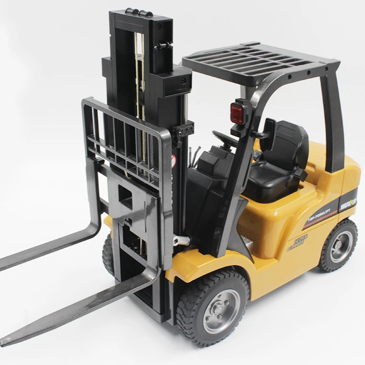 HUINA 1577 1/10 8CH RCフォークリフトトラック クレーン玩具 ゴールド