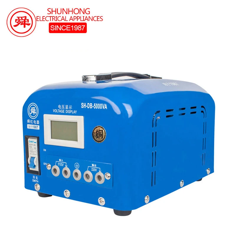 Shunhong 5000W Pure Copper Power Transformer 220V 110V 5KVA Toroidal Air Conditioner 5000VA Converter 120 240V