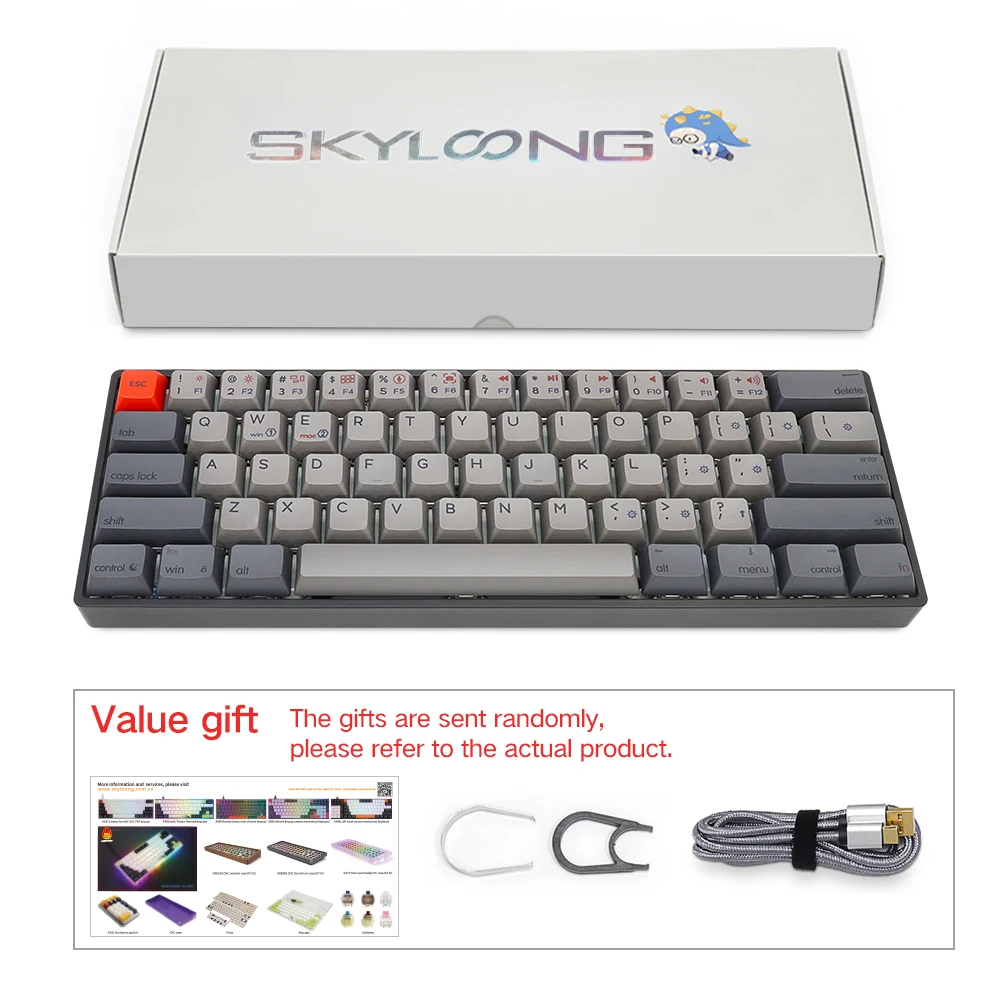 Customized Gk96 Epomaker Skyloong Gateron Optical Switch Pbt Keycaps