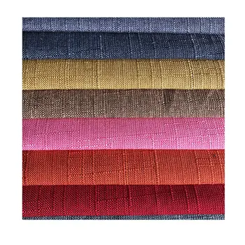 2022 Multicolor Upholstery Linen Supplier Sofa Fabric Linen Like Upholstery Fabric Poly Linen Fabric Home Textile