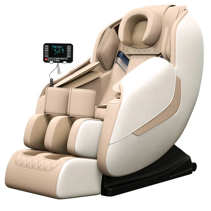 White massage chair with PU upholstery