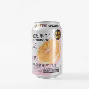 Factory Hot Sale Alcoholic Beverage Sparkling Wine in Cans Lemon White Peach Sparkling Wine