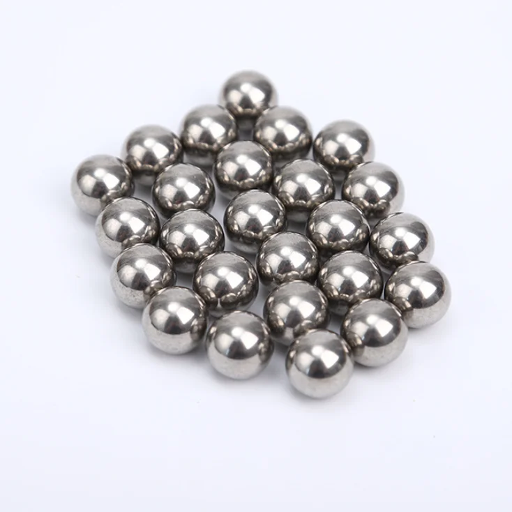 viên bi thép không gỉ 304, đường kính 3 mm, 7,938 mm, 10 mm, 12 mm, có từ tính yếu, chống ăn mòn, độ chính xác cao dành cho máy móc chế biến thực phẩm