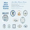 B Misty Blue Floral Frame