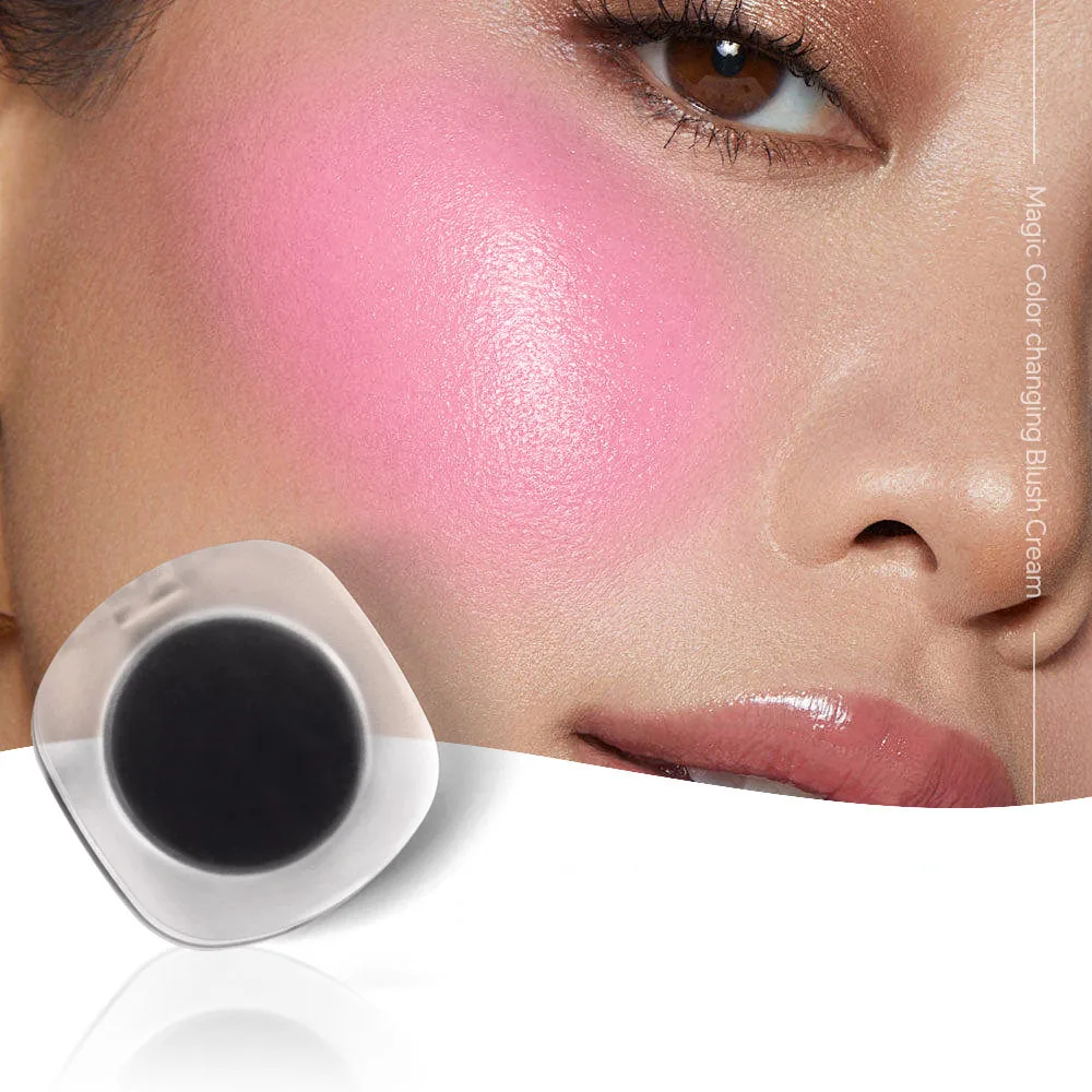 Индивидуальная торговая марка черные меняющие температуру Румяна для щек с высоким пигментом макияж лица волшебный крем румяна