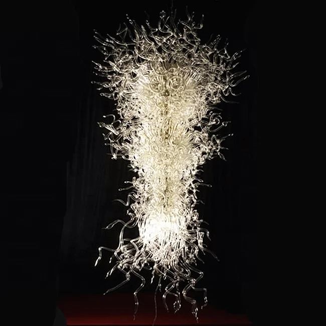 Изготовленные на заказ декоративные вручную выдувные люстры из прозрачного стекла